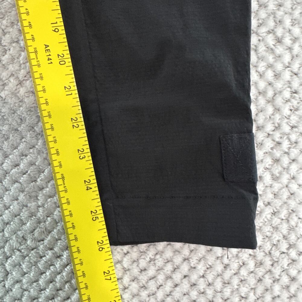 Athleta Trekkie Pant Womens 2 Black Stretchy Pull-On Pockets Zip Adjustable Hem - Picture 6 of 10